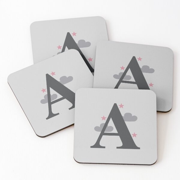 Item preview, Pink Stars & Clouds - Personalised A Name, Initial, Monogram designed and sold by CocoandDaisy.