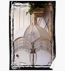 Bead Fringed Hand Stitched Lamp Shade Poster