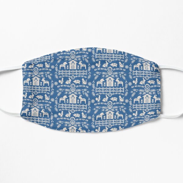 Dala Farm in Blue Flat Mask