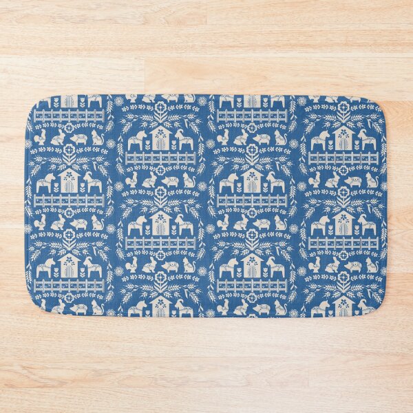 Item preview, Dala Farm in Blue designed and sold by lizsawyerdesign.
