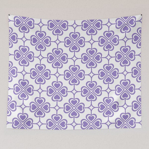Item preview, Lavender & White Heart Lattice Pattern retro inspired floor tile designed and sold by ImageNugget.