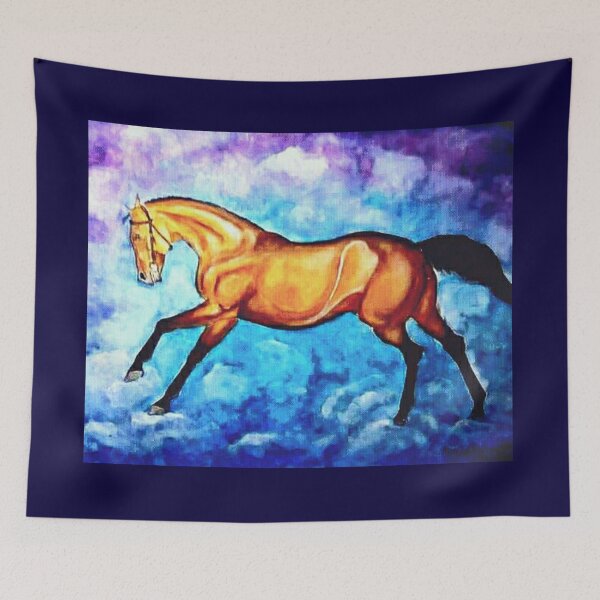 Item preview, Dun horse portait in watercolor designed and sold by horseaddicted.