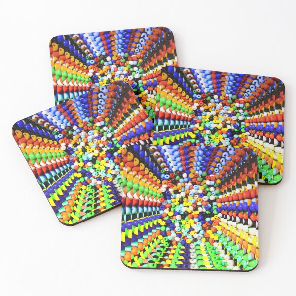 Item preview, Colorful Rainbow Bead Optical Illusion Pattern designed and sold by Mary Riley.