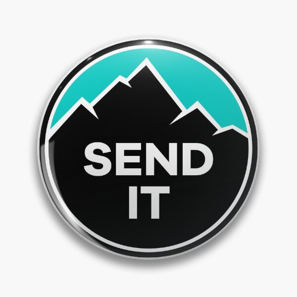 Item preview, Send It - Rock Climbing Mountain Inspirational Design - Turquoise/Blue designed and sold by Seth's Tees.