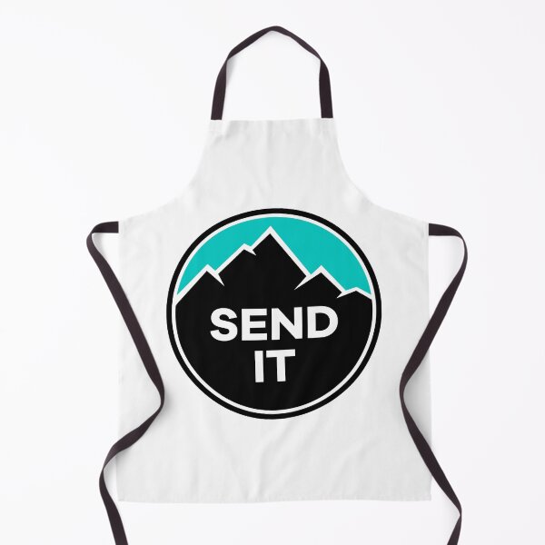 Item preview, Send It - Rock Climbing Mountain Inspirational Design - Turquoise/Blue designed and sold by Seth's Tees.