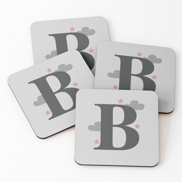 Item preview, Pink Stars & Clouds - Personalised B Name, Initial, Monogram designed and sold by CocoandDaisy.