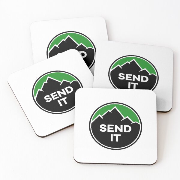 Item preview, Send It - Rock Climbing Mountain Inspirational Design - Green designed and sold by Seth's Tees.