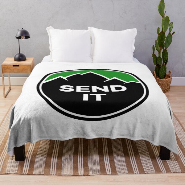 Item preview, Send It - Rock Climbing Mountain Inspirational Design - Green designed and sold by Seth's Tees.