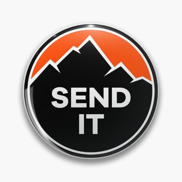 Item preview, Send It - Rock Climbing Mountain Inspirational Design - Orange designed and sold by Seth's Tees.