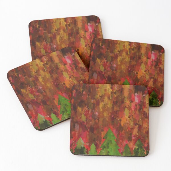 Item preview, Christmas Trees on Festive Colors Background designed and sold by WesternExposure.