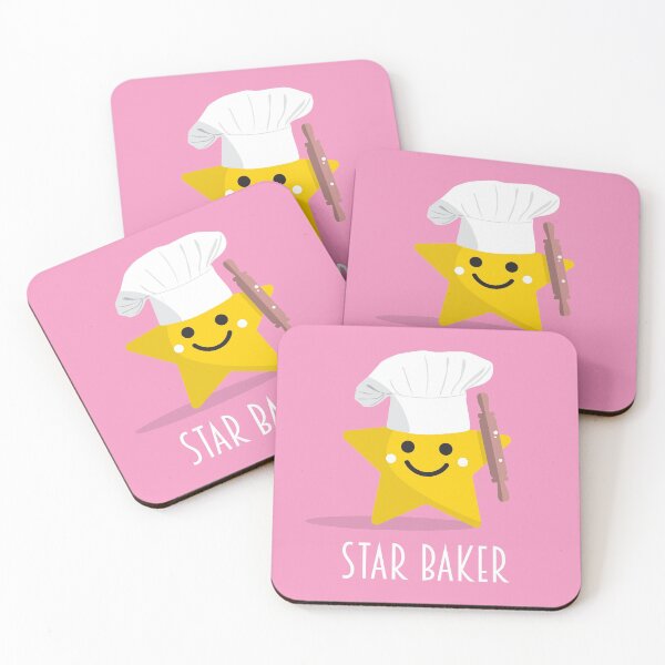 Item preview, Cute Star Baker with Rolling Pin - Pink designed and sold by VicEllisArt.