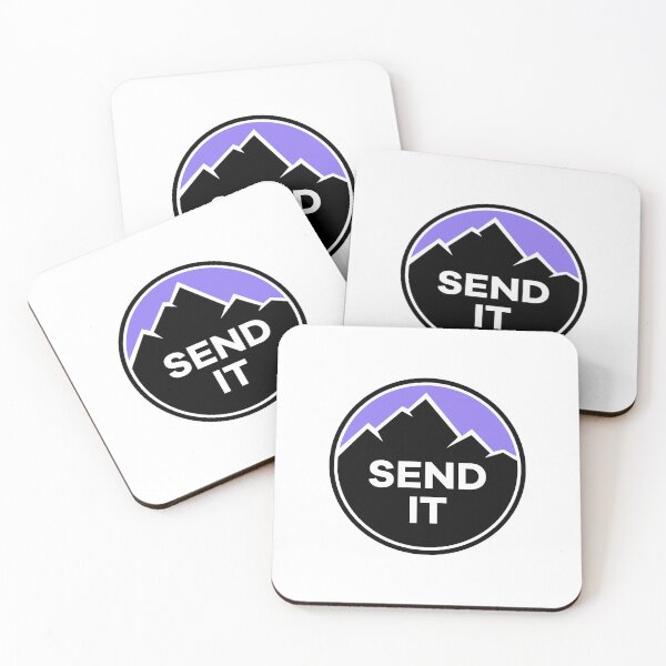 Item preview, Send It - Rock Climbing Mountain Inspirational Design - Purple designed and sold by Seth's Tees.