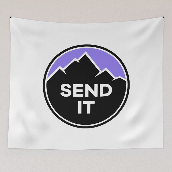 Item preview, Send It - Rock Climbing Mountain Inspirational Design - Purple designed and sold by Seth's Tees.