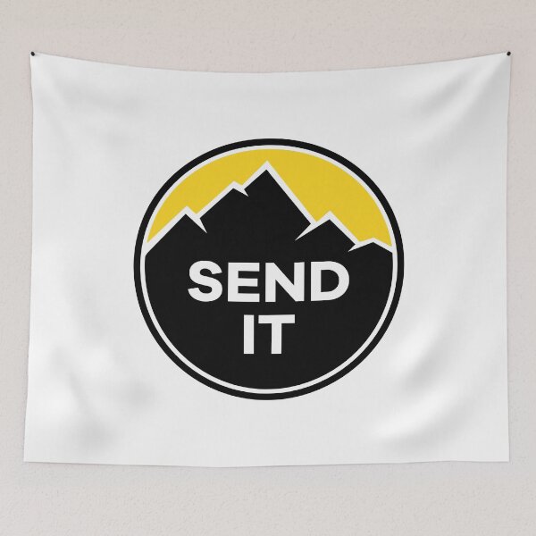 Item preview, Send It - Rock Climbing Mountain Inspirational Design - Yellow designed and sold by Seth's Tees.