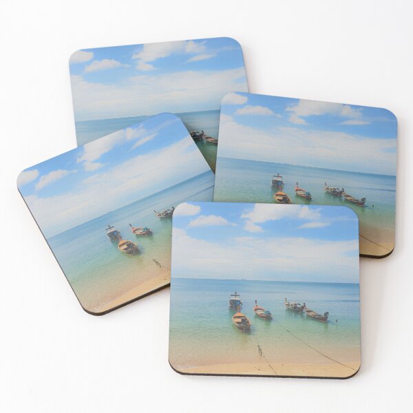Item preview, Boats close to the beach in paradise  designed and sold by Worranarin.