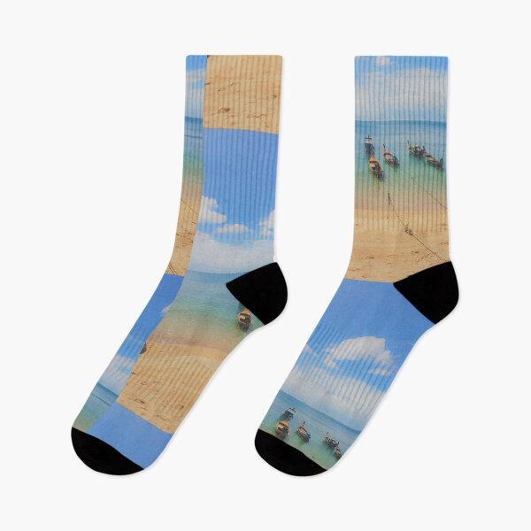 Item preview, Boats close to the beach in paradise  designed and sold by Worranarin.