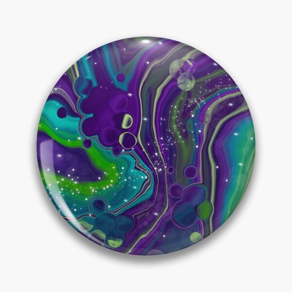 Item preview, Aurora, digital fluid pour with cells designed and sold by MayGreenAbgrall.