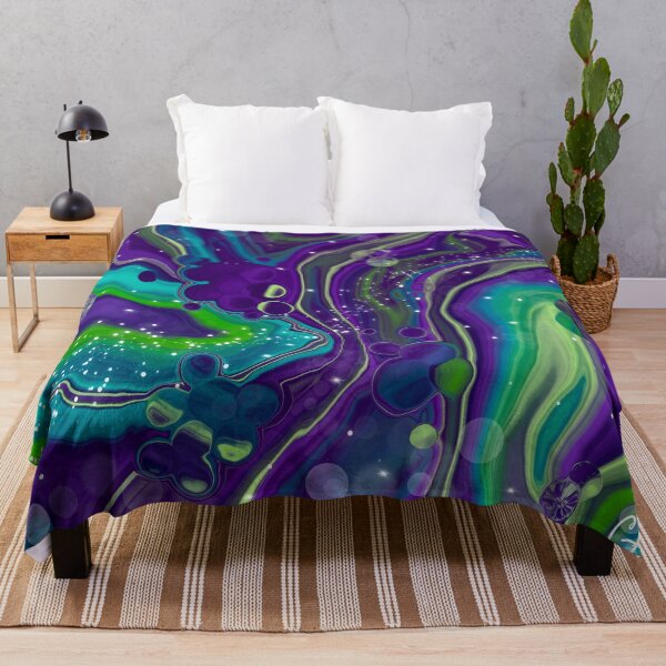 Item preview, Aurora, digital fluid pour with cells designed and sold by MayGreenAbgrall.