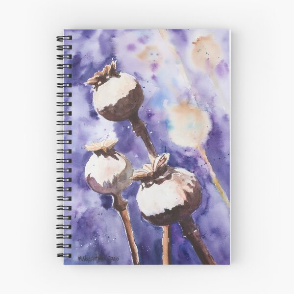 Item preview, Poppy Pods Watercolour Painting by Monika designed and sold by Monika's Painting.