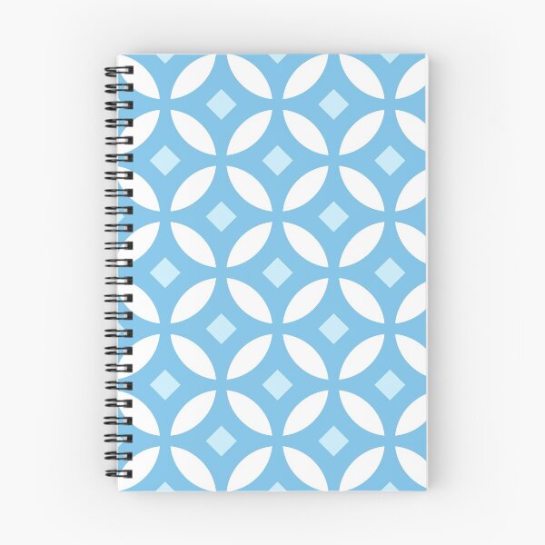 Item preview, Light Blue & White Circulare Lattice Pattern stars & diamonds designed and sold by ImageNugget.