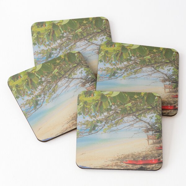 Item preview, Canoes on a beach in paradise designed and sold by Worranarin.