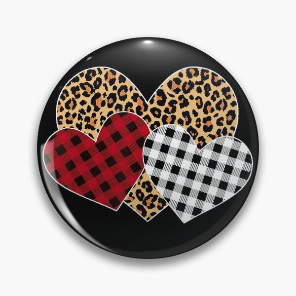 Item preview, Three Valentine's Day Hearts Plaid, Leopard & Love Pattern Gift designed and sold by EvanMcguinness.