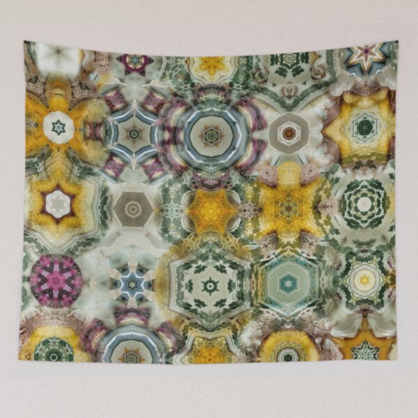 Item preview, Fractal digital kaleidoscope patchwork designed and sold by Digibee.