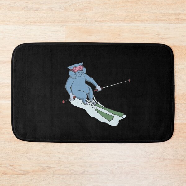 Item preview, Cat on skis wedeling designed and sold by Monkey Ful.