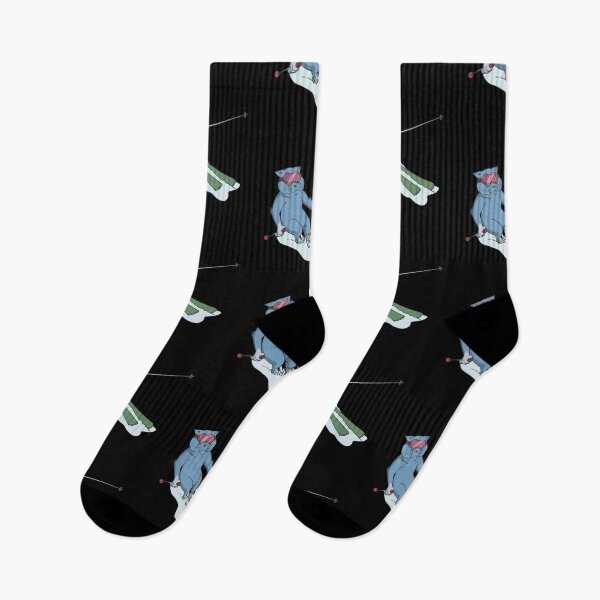 Item preview, Cat on skis wedeling designed and sold by Monkey Ful.