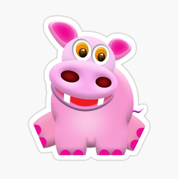 Hippo Sticker