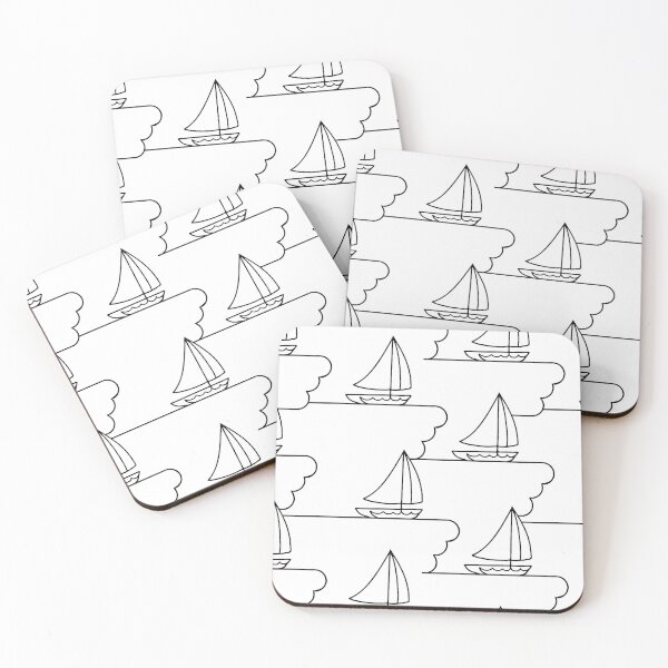Item preview, Sail the boat black and white designed and sold by Katbydesign.