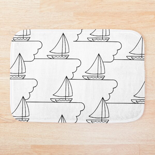 Item preview, Sail the boat black and white designed and sold by Katbydesign.