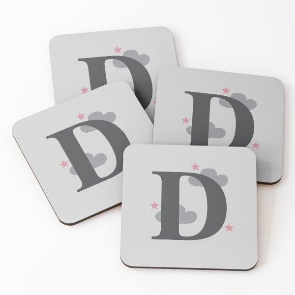 Item preview, Estrellas y nubes rosas - Nombre personalizado D, inicial, monograma designed and sold by CocoandDaisy.
