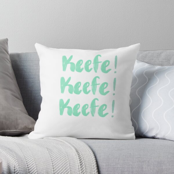 Green Keefe! Keefe! Keefe! Throw Pillow