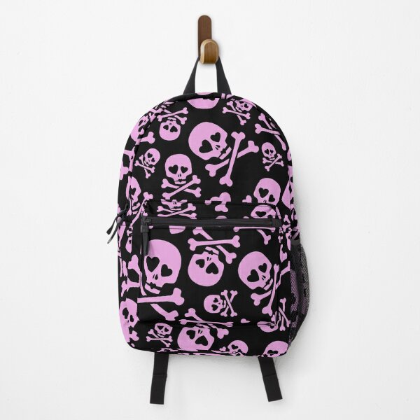 Goth Backpack in Pink and White. Gothic Fashion for the Girls. 