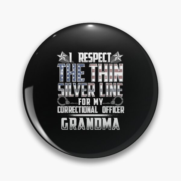 Item preview, Grandma Thin Silver Line Correctional Officer designed and sold by wheedesign.