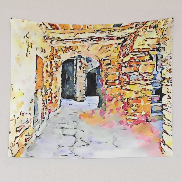 Item preview, Vatolla: foreshortening of arcade designed and sold by Giuseppe Cocco.