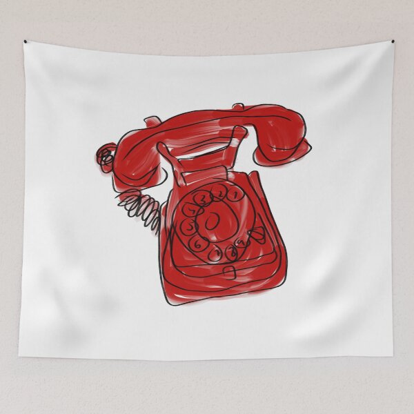 Item preview, Red old telephone designed and sold by crikz.