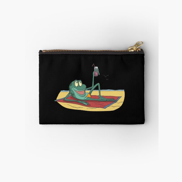 Item preview, Sweet frog with cocktail on the beach designed and sold by Monkey Ful.
