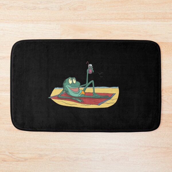 Item preview, Sweet frog with cocktail on the beach designed and sold by Monkey Ful.