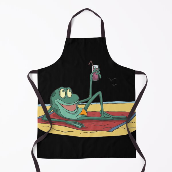 Item preview, Sweet frog with cocktail on the beach designed and sold by Monkey Ful.