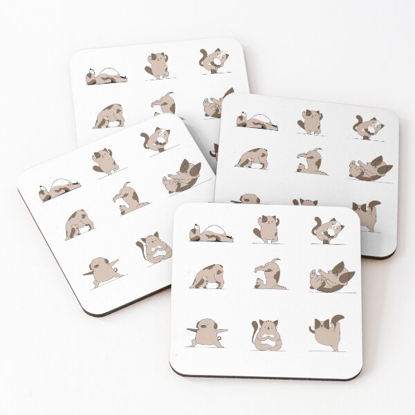 Item preview, Yoga Cat and Yoga Dog Posing designed and sold by Fit & Fun  Gallery.