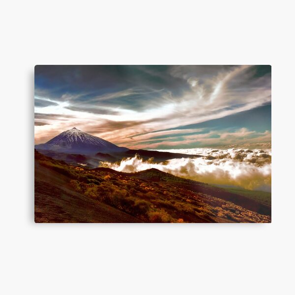 Teide Volcano - Rolling Sea of Clouds at Sunset Metal Print