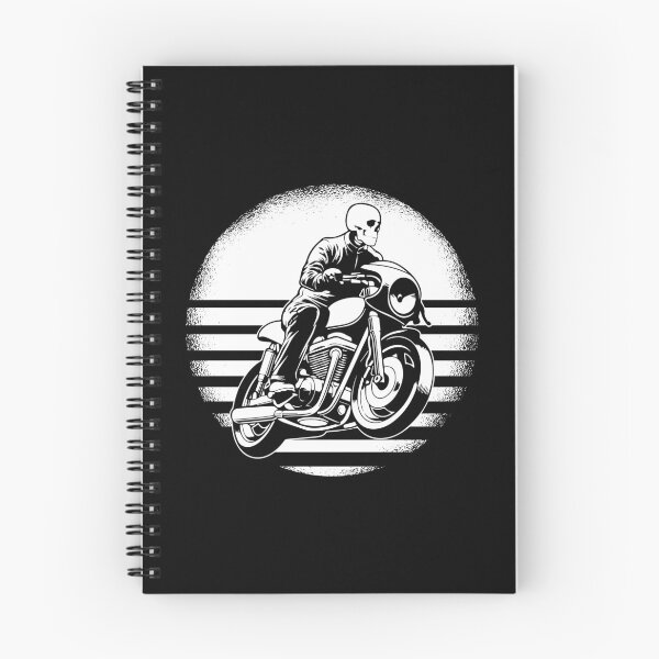 Item preview, Skull Cafe racer motorcycle tour custom bike designed and sold by Nessshirts.