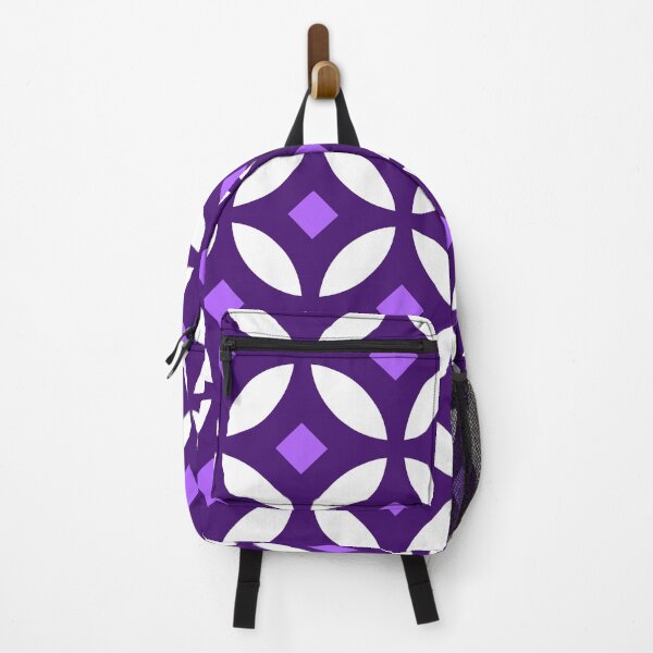 Item preview, Purple & White Circular Lattice Pattern stars & diamonds designed and sold by ImageNugget.