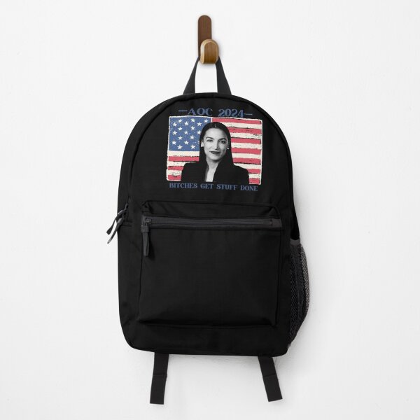 Item preview, AOC 2024 Alexandria Ocasio-Cortez Bitches Get Stuff Done American Flag Democrat Progressive designed and sold by RKSDesigns.
