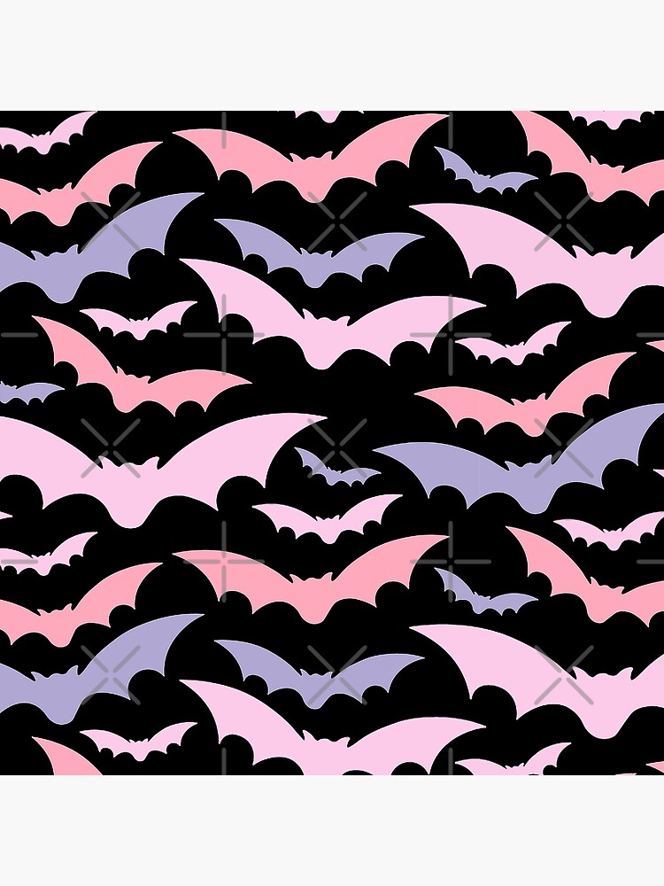 Pastel goth pink bats spooky Throw Pillow by GriffyPrints