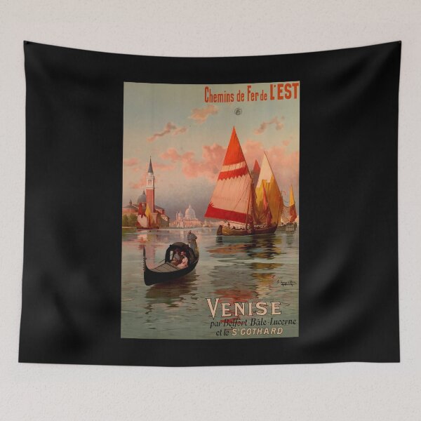 Item preview, retro classic EST Venise poster designed and sold by CorasPosters.