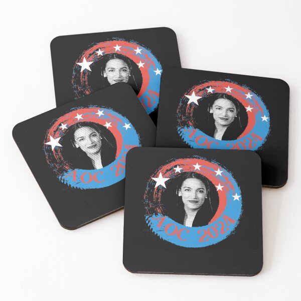 Item preview, AOC 2024 Alexandria Ocasio-Cortez Bitches Get Stuff Done American Flag Democrat Progressive designed and sold by RKSDesigns.