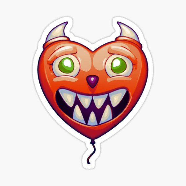 Love demon balloon transparent Sticker
